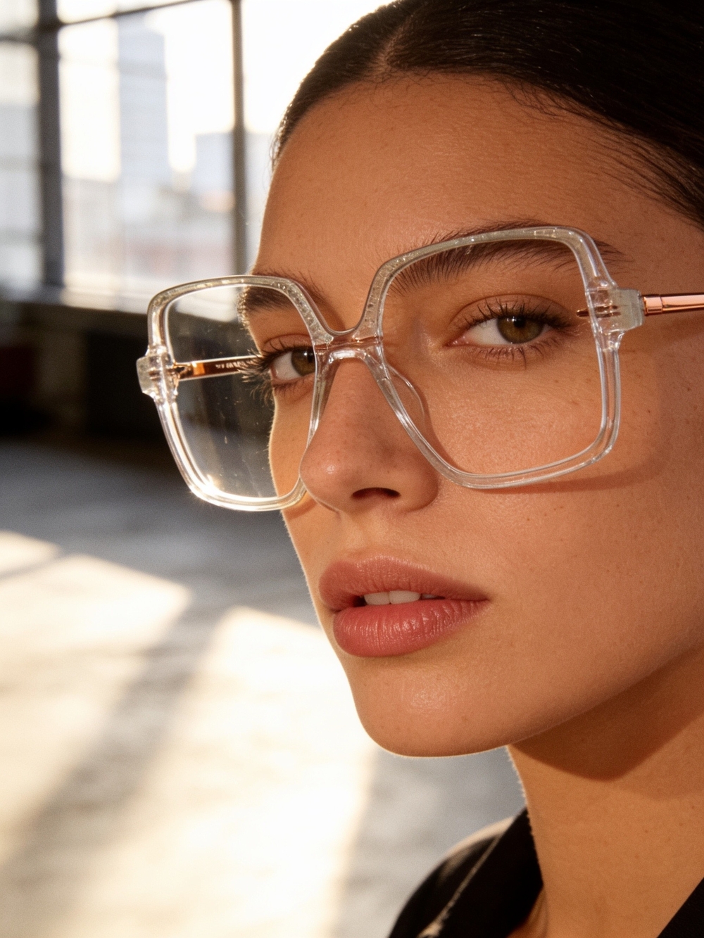 FYSH 3751 Women's Designer Eyeglass Frames - Crystal Clear/Gold - NWT(53‑16‑140)